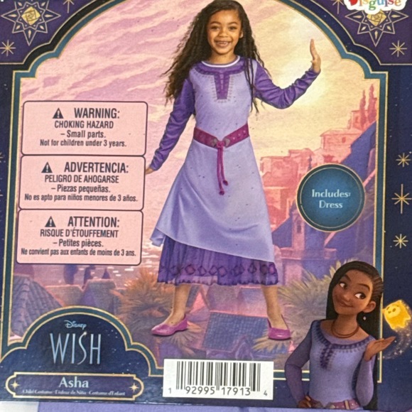 NWT Disney Wish Asha‎ Costume Dress Up Size Small 6/6X Disguise Purple - Picture 3 of 4